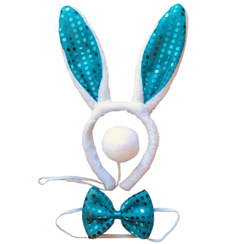 Bộ 3 Băng Đô Tai Thỏ Hoạt Hình Dùng Hóa Trang