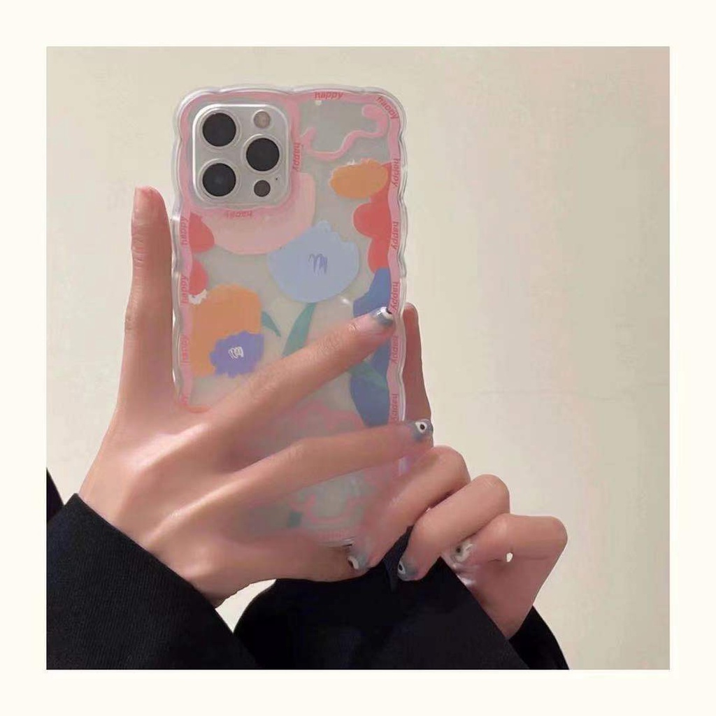 Ốp Điện Thoại TPU Silicon Mềm Trong Suốt Hình Hoa Cho iPhone 12 13 SE 6 6S 7 8 Plus X XS XR 11 Pro Max