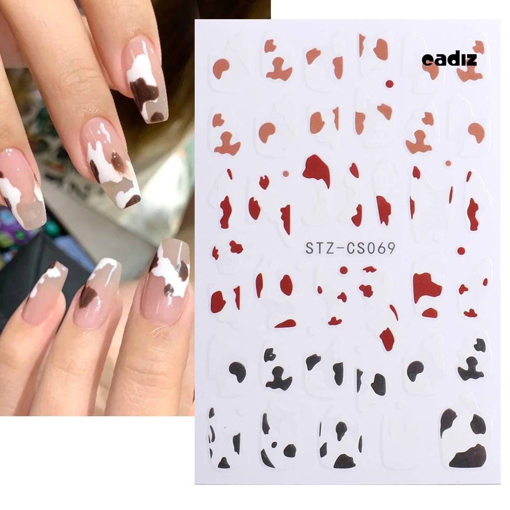 Bộ 7 Miếng Dán Móng Tay Họa Tiết Hình Học 3D Siêu Mỏng