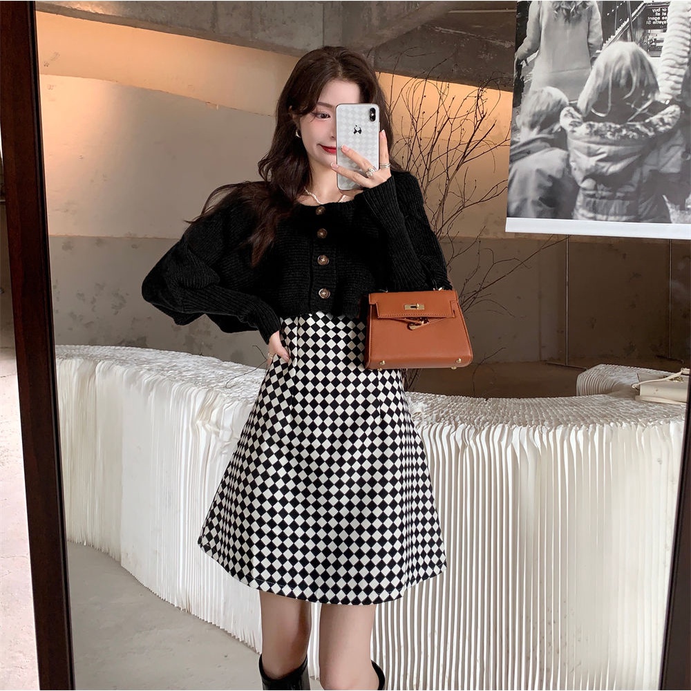 Áo khoác cardigan dệt kim tay phồng dài phong cách Hàn Quốc ngọt ngào