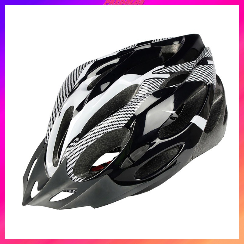 [BigSale] Bike Helmet with Visor Anti-impact EPS Cycling Bicycle Headgear Red Black