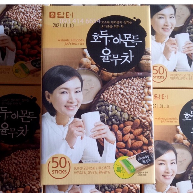 Ngũ cốc Damtuh Hàn quốc hộp 50 gói - bổ sung dinh dưỡng cho người an kiêng, tiểu đường, bà bầu