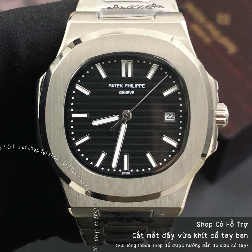 Đồng Hồ Nam PP 5711 Viền Trơn Máy Cơ Automatic, 40mm Chống Nước 5ATM