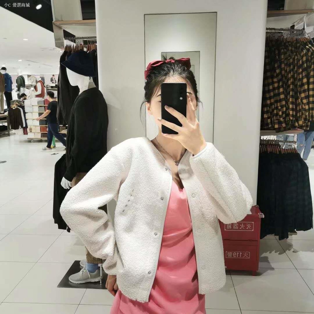 ✲♞✚Áo Khoác Cardigan Cổ Tròn Giả Lông Cừu Thời Trang Thu Đông Cho Nữ429667