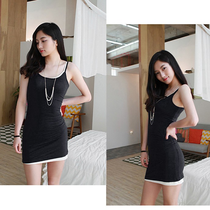 [HÀNG SẴN] Váy 2 dây lót trong | đầm 2 dây trơn (hàng Quảng châu) | BigBuy360 - bigbuy360.vn