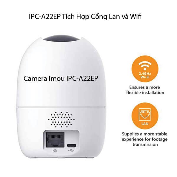 Camera IP Wifi 2.0MP Imou Ranger 2 A22EP xoay 360 Full HD 1080p chính hãng FPT Synext phân phối