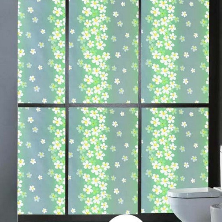 Cuộn 5M dán kính HOA LÀI XANH LÁ khổ rộng 45cm