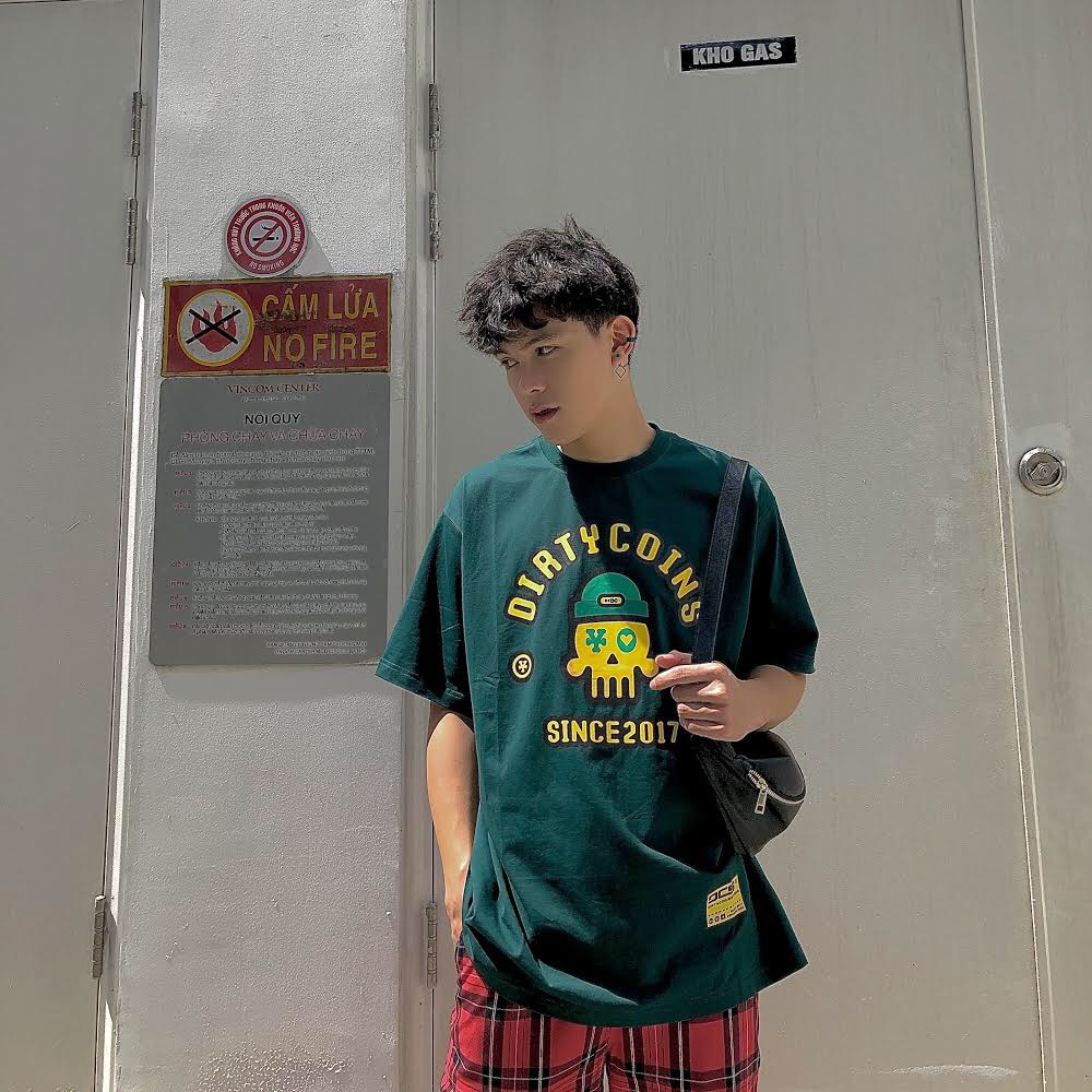 Áo thun Bob T-shirt Dirtycoins - Dark Green Full tag Nam nữ Kun Shop