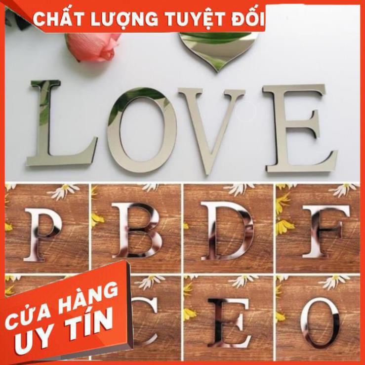 Chữ cái tráng gương độc đáo cho trang trí tường