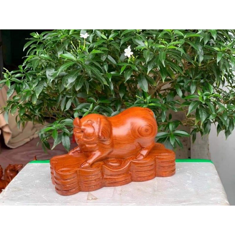 Tượng 12 con giáp gỗ hương cao 20 cm