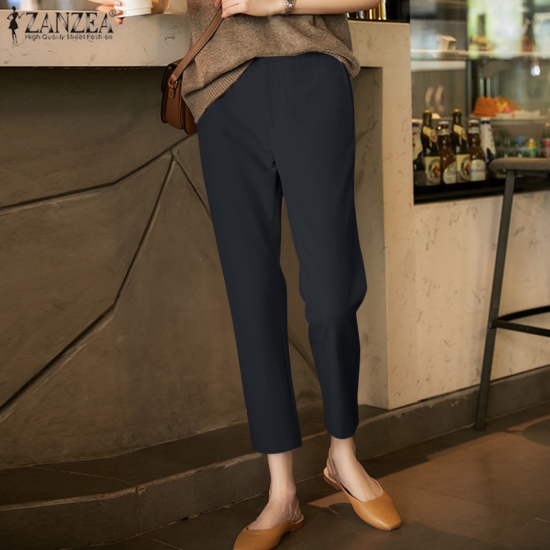 Quần dài nữ ZANZEA lưng thun co giãn thời trang