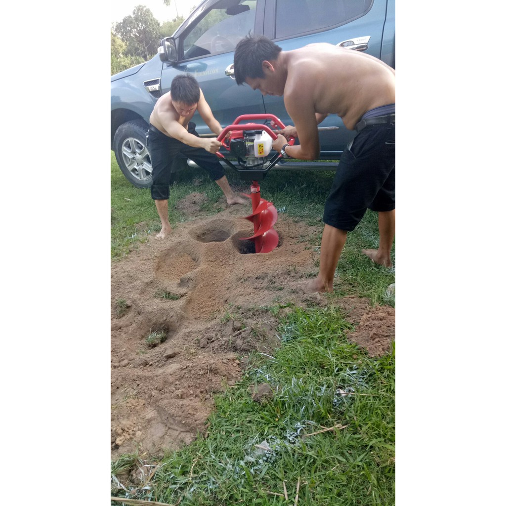 Máy khoan đất oshima 2ps kèm mũi 150 hoặc 200 đôi