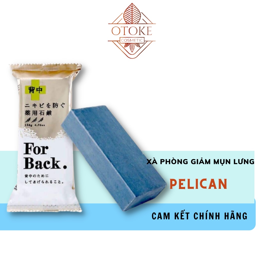 Xà Phòng Giảm Mụn Lưng, Thanh Lọc Thải Đôc Da Pelican For Back Medicated Soap 135g