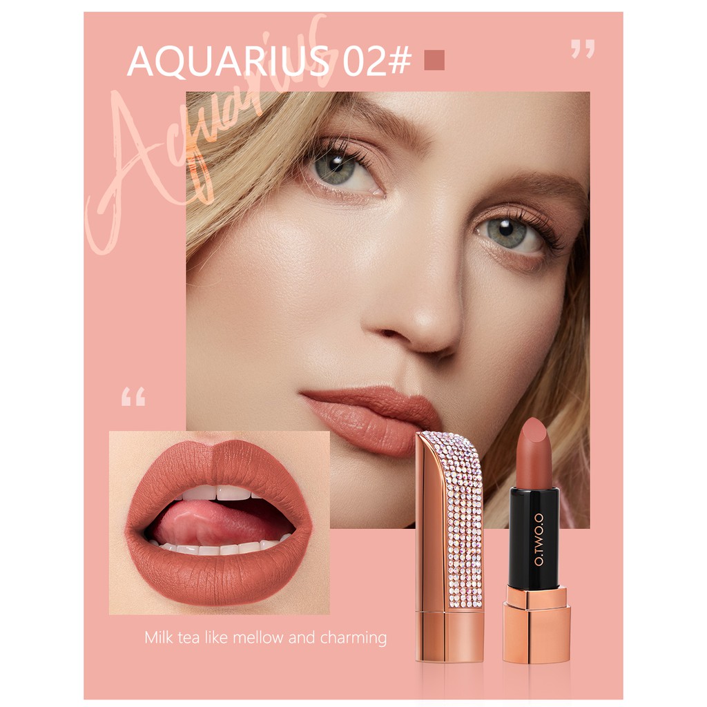 Set 3 son môi O.TWO.O màu lì lâu trôi không thấm nước thời trang 130g | BigBuy360 - bigbuy360.vn