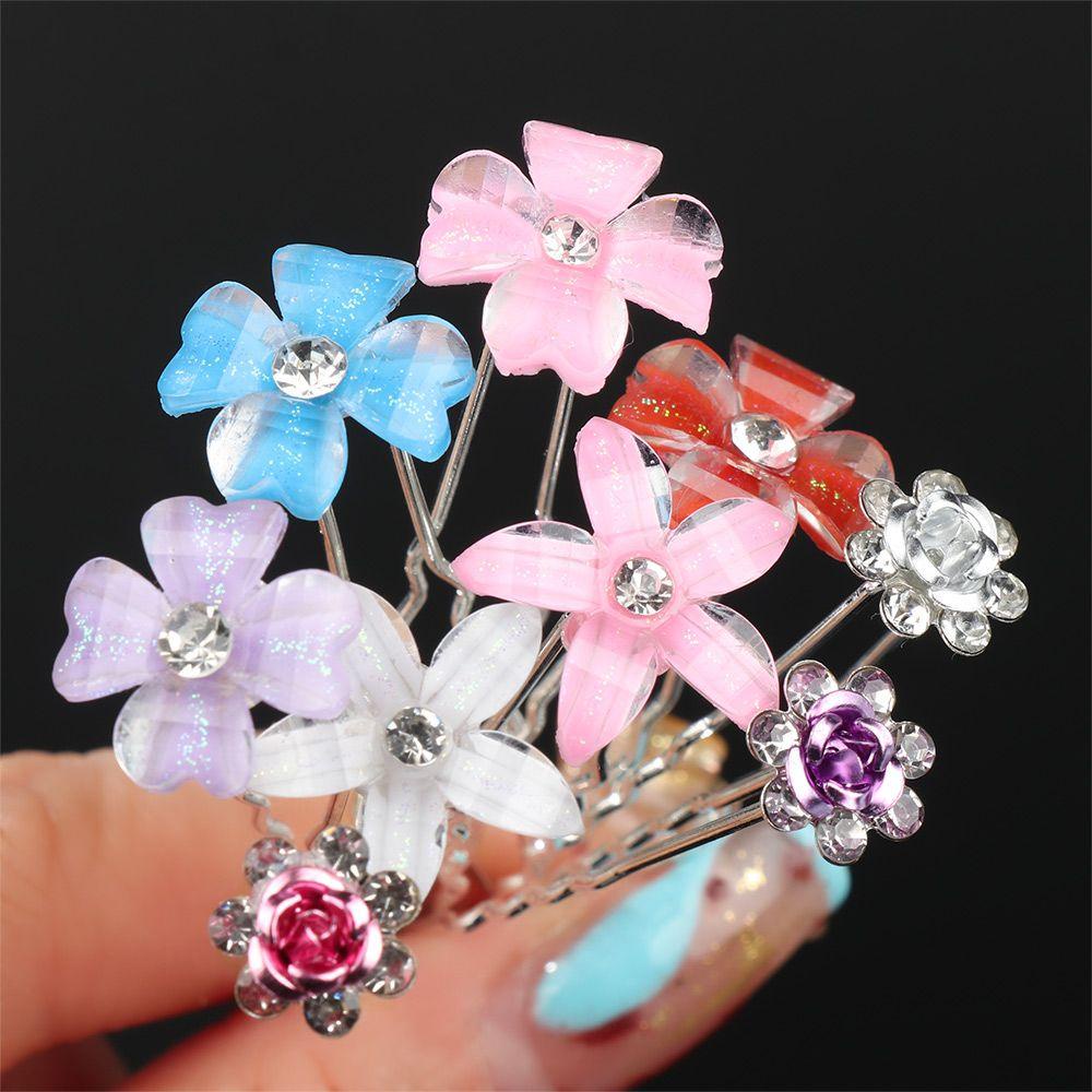 Bộ 10 Trâm Cài Tóc Chữ U Hoạ Tiết Hoa Cho Cô Dâu