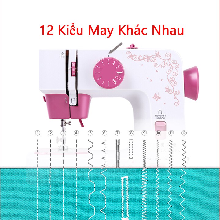 Máy may mini gia đình cao cấp xuất xứ Nhật Bản siêu bền - bảo hành 24 tháng (dopa)
