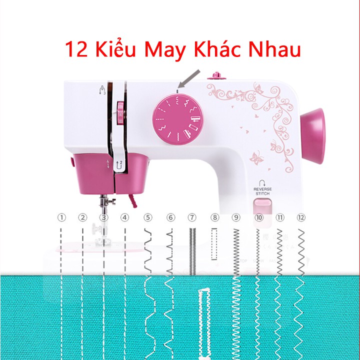 Máy may mini cao cấp Nhật Bản công nghệ hiện đại có vắt sổ,không kén vải ( Sỉ và lẻ toàn quốc tại Dopa shop )