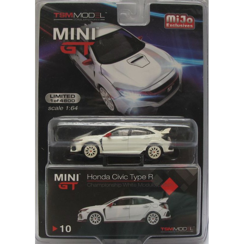 xe Mini GT 1:64 - Honda Civic Type R màu trắng bóng,  hàng hiếm