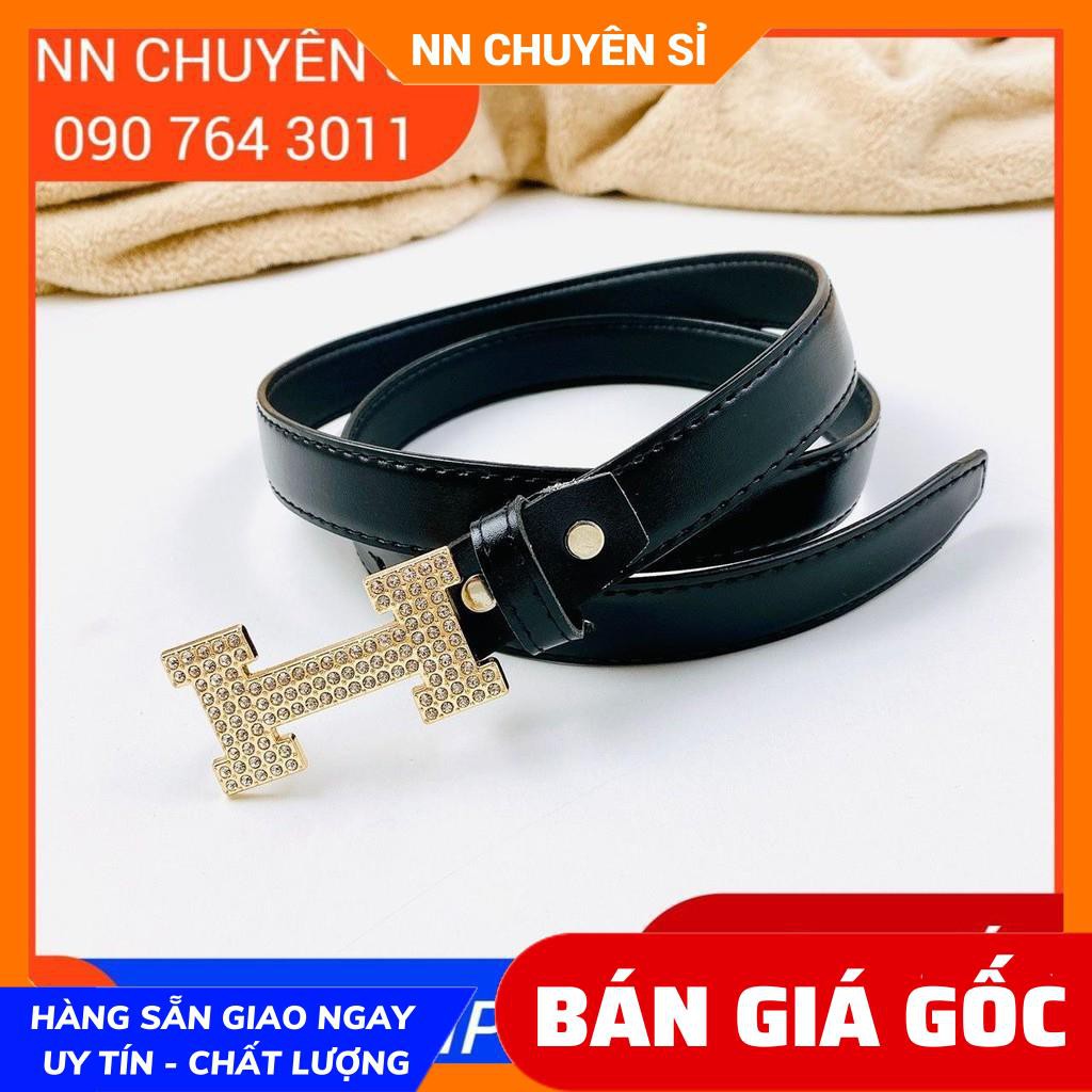 DÂY NỊT DA LOGO SANG CHẢNH ⚡100% ẢNH THẬT⚡ THẮT LƯNG NỮ