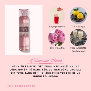 Xịt Thơm Bath and Body Works - A Thousand Wishes