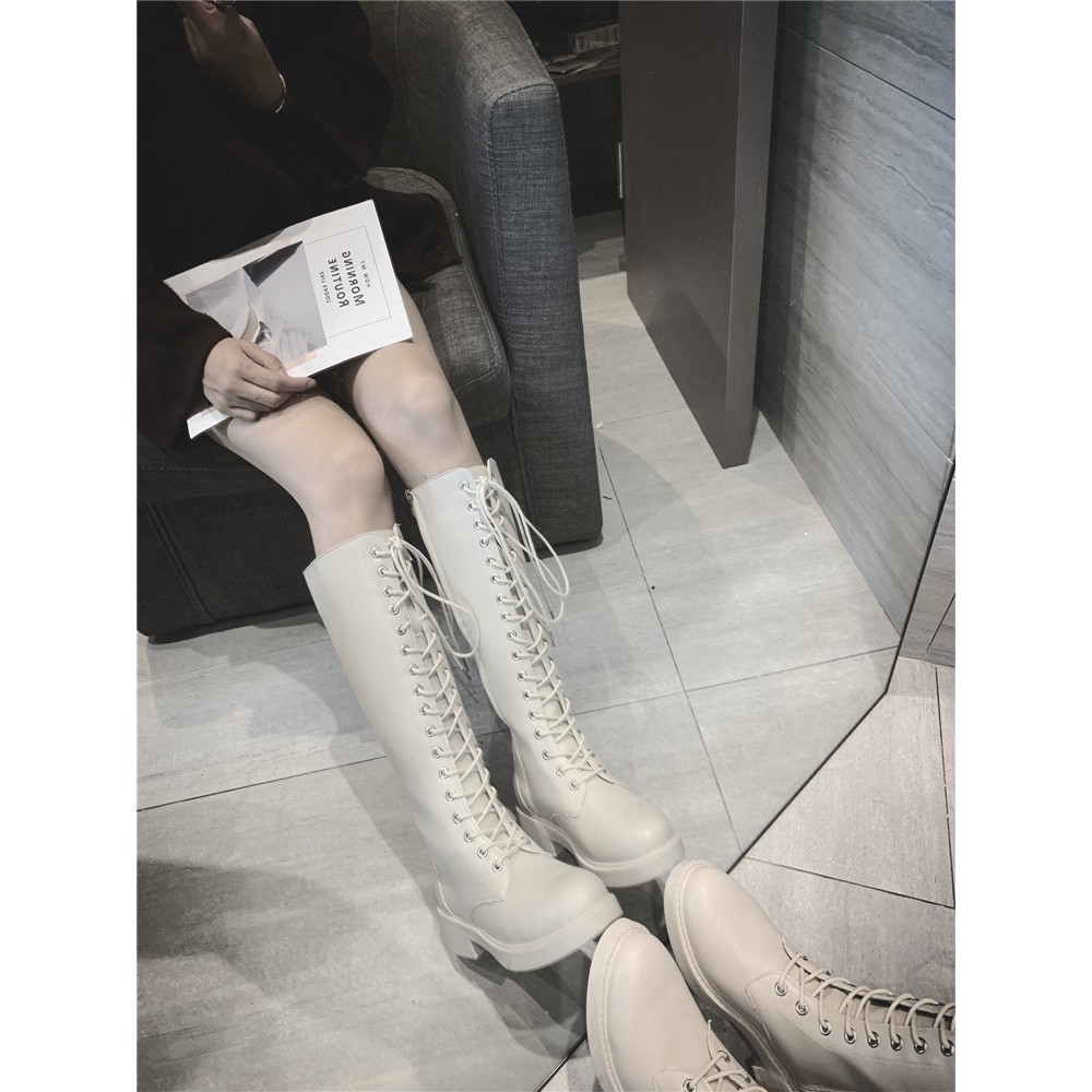 Bốt da trơn cao cổ buộc dây cá tính MBS500 - Seun Shoes | BigBuy360 - bigbuy360.vn