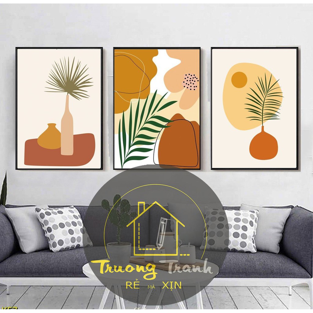 Bộ 3 tranh vải canvas gỗ TN đẹp hơn tranh tráng gương, TRƯỜNG TRANH treo tường trang trí phòng ngủ phòng khách phòng bếp