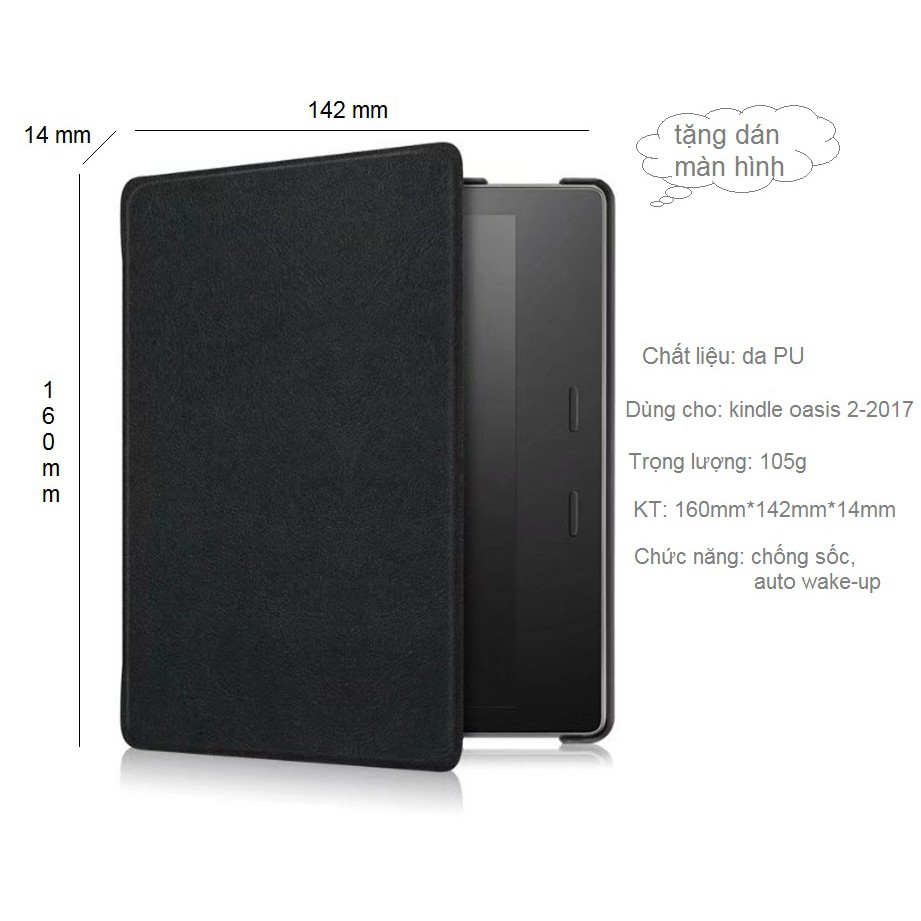 [Kindle Oasis 2&amp;3] Smart Cover bao da thông minh tự động tắt mở máy