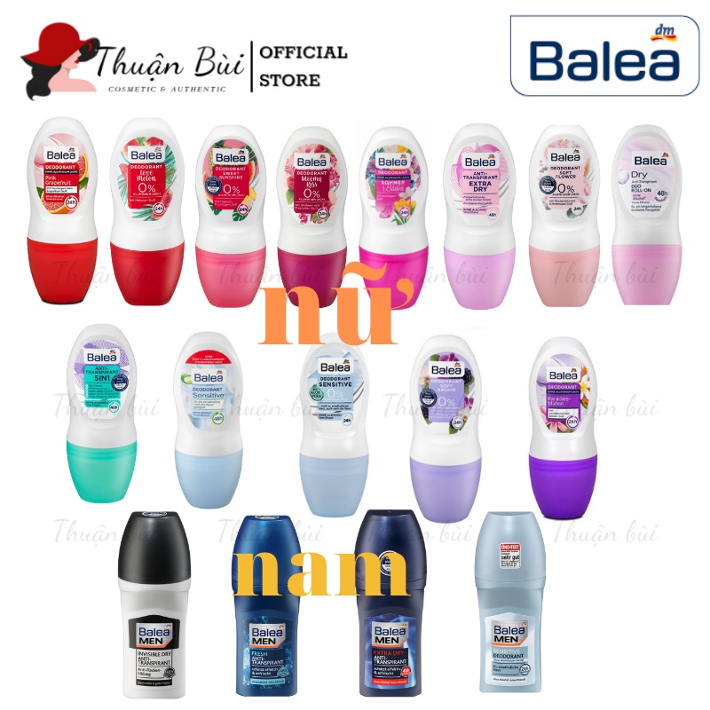 Lăn Khử Mùi Balea Lăn Nách Nam Nữ Đức Ngăn Mồ Hôi 48h, Khử Mùi 24h Lọ 50ml