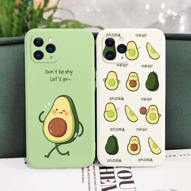 Ốp Điện Thoại In Hình Trái Bơ Cho IPhone 11 Pro Max X XS XR Max
