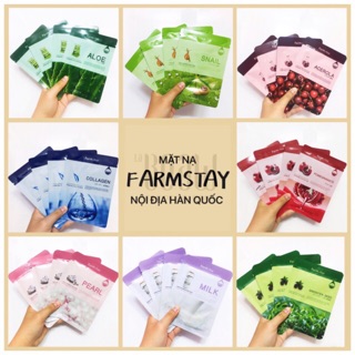 Mặt Nạ Giấy Hàn Quốc FARMSTAY - Hàng chính hãng Nội Địa Hàn Quốc Siêu Cấp Ẩm