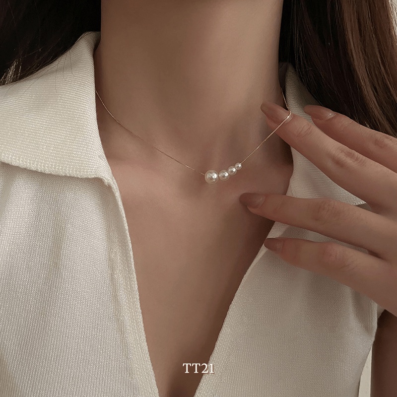 Dây chuyền hạt ngọc trai nhân tạo dành cho nữ phong cách trẻ trung Annie TT21
