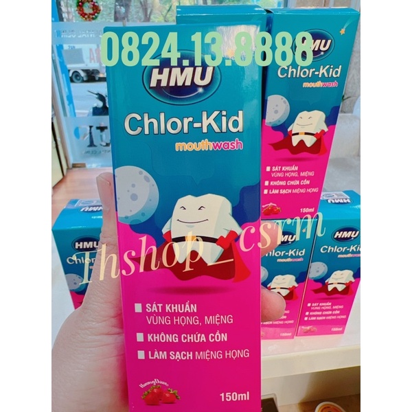 Nước Súc Miệng HMU Chlor-Kid Dành Cho Trẻ Em 150ML (Đại học y Hà nội)
