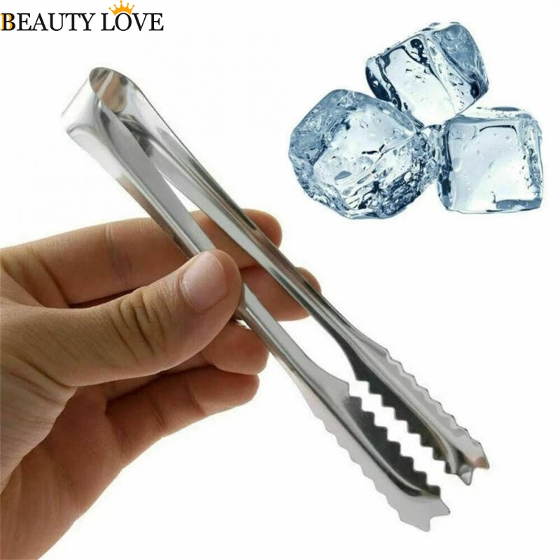 Kẹp Gắp Đá / Thức Ăn / Đá Viên / Đường Viên Hình Vuông Mini Bằng Thép Không Gỉ Thông Dụng Cho Nhà Bếp