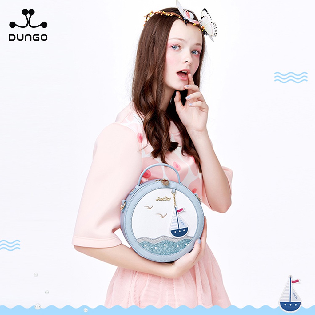 Túi Tròn Xanh Biển JUST STAR DU171277-06