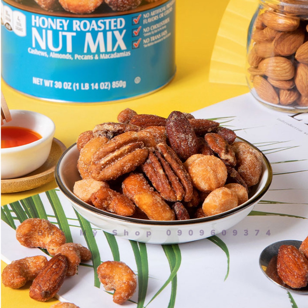 Hạt tổng hợp sấy khô tẩm mật ong Savanna Gourmet Honey Roasted Nut Mix 850g