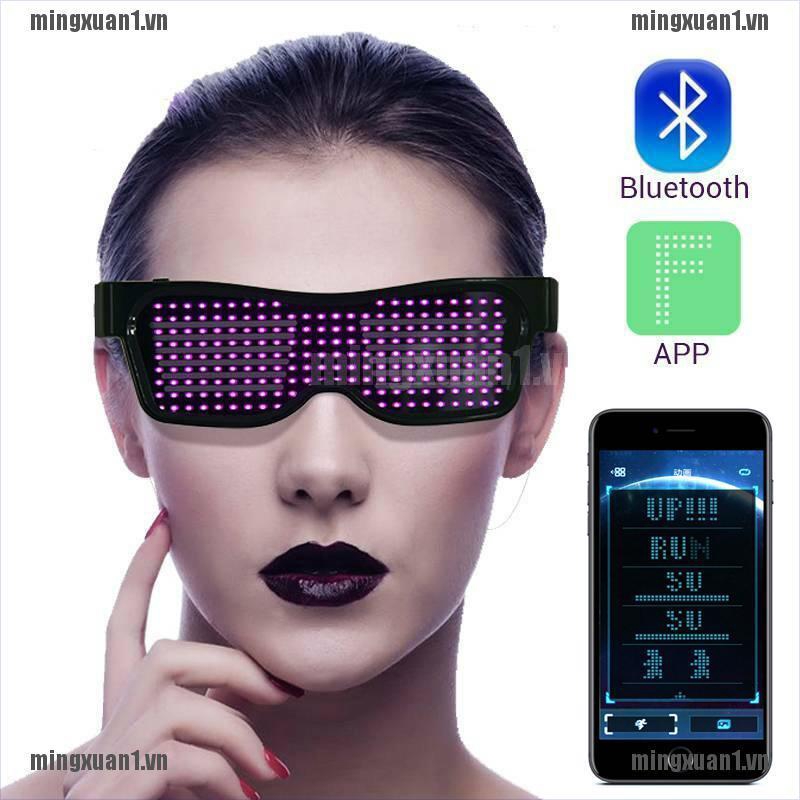 Mắt Kính Bluetooth Có Đèn Led Phát Sáng Điều Khiển Bằng Điện Thoại Tiện Dụng