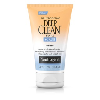 Sữa rửa mặt sạch sâu cho da nhạy cảm Neutrogena Deep Clean Gentle Daily Facial Scrub Oil-Free Cleanser 124ml Mỹ)