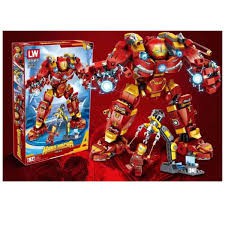 Lắp Ráp Xếp Hình Mô Hình Robot Hulkbuster Iron Man Người Sắt MK44 568 Khối - Đồ Chơi Trẻ Em