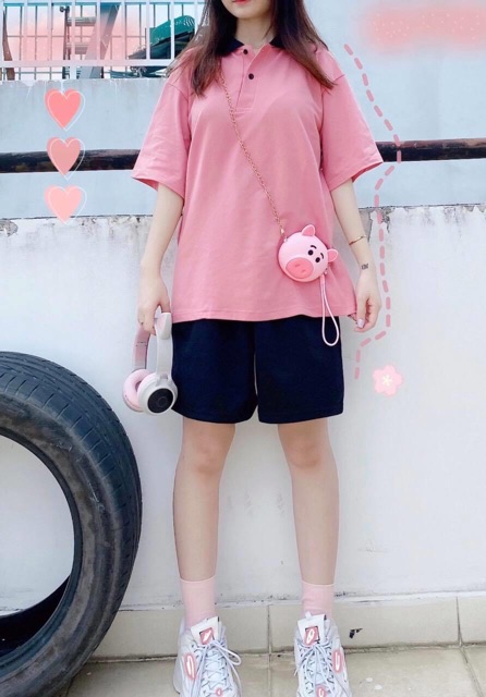 ComBo PoLo Mix Trơn/Thêu Chữ- Short Đùi Trơn Ảnh Thật