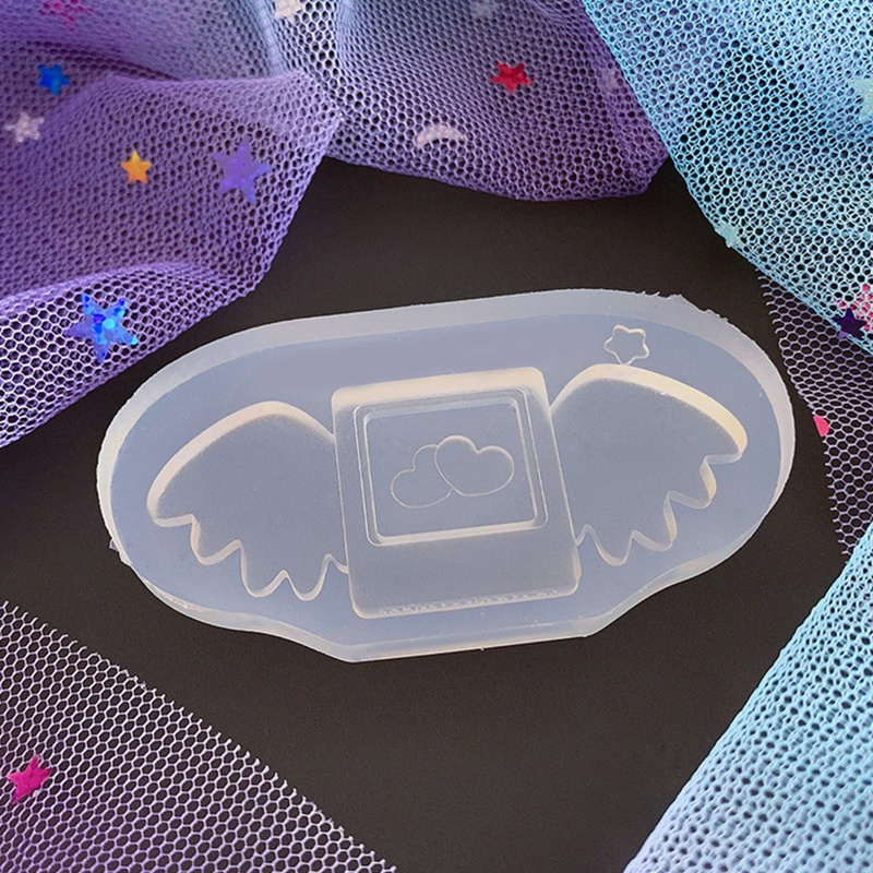Khuôn Silicone Làm Mặt Dây Chuyền Hình Đôi Cánh 3D DIY