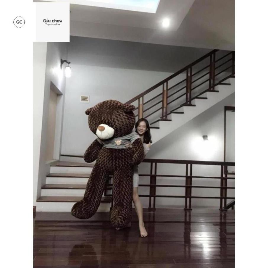Gấu bông Teddy Cao Cấp khổ vải 2m Cao 1,8m màu nâu hàng VNXK- Quà Tặng Yêu Thương