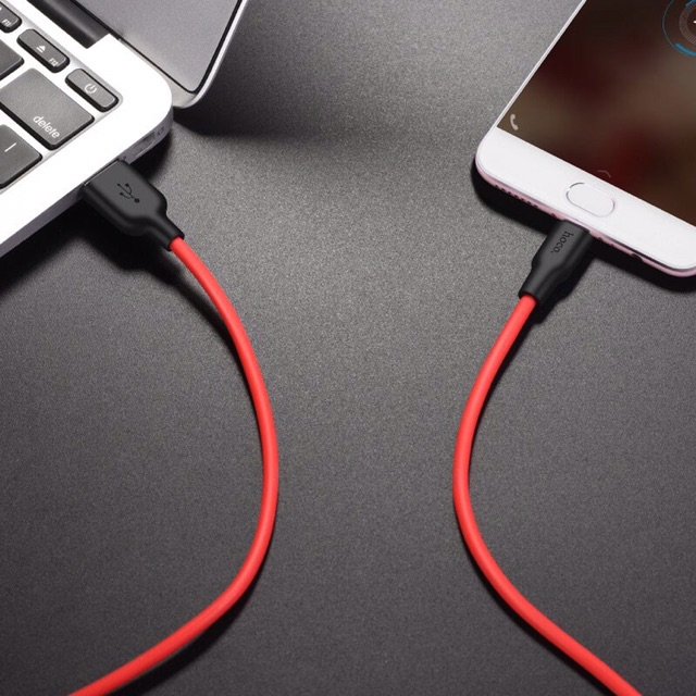 Hoco X21 Plus-Cáp bọc silicon CHỐNG ĐỨT, CHỐNG CHÁY đủ 3 loại chân cho ĐIÊN THOẠI/MÁY TÍNH BẢNG