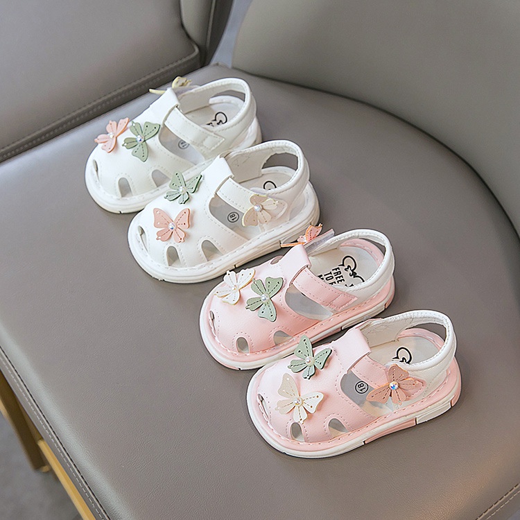 Dép Tập Đi Cho Bé Chống Trơn Thoáng Khí, Sandal tập đi cho bé Đế Mềm Hình Vịt, B.ướm Phát Tiếng Kêu