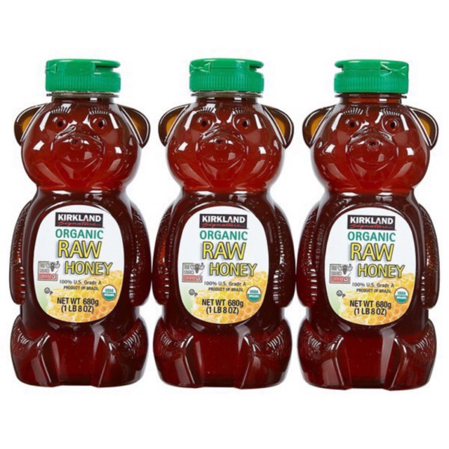 [Mã GROSALE2703 giảm 8% đơn 250K] Mật Ong Của Mỹ Kirkland Organic Honey Bears Chai 680g( date 2023)