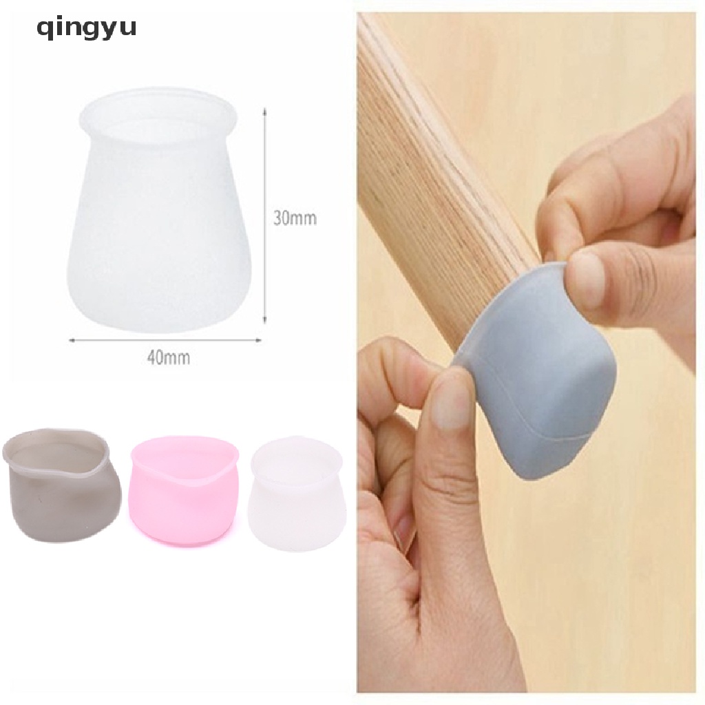 Bộ 8 Vỏ Bọc Bảo Vệ Chân Bàn Ghế Bằng Cao Su Chống Trượt Tiện Dụng