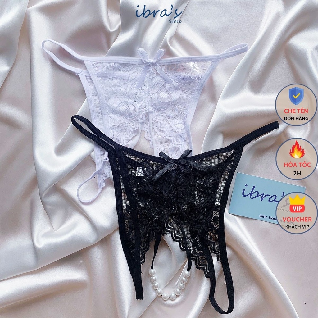 Quần Lót Ren Nữ Sexy Xẻ Đáy iBRA Hở Đáy, Đũng Cạp Thấp lưới Xuyên Thấu Gợi Cảm IBRA'S STORE i102