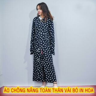 [FREESHIP>99K] ÁO CHỐNG NẮNG TOÀN THÂN VẢI BÒ IN HOA