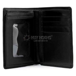 Ví nam da bò kiểu đứng màu đen PH2108