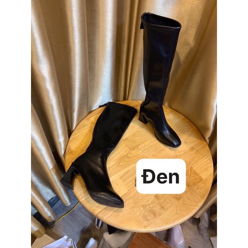 BỐT ĐÙI CAO CỔ DA BÓNG