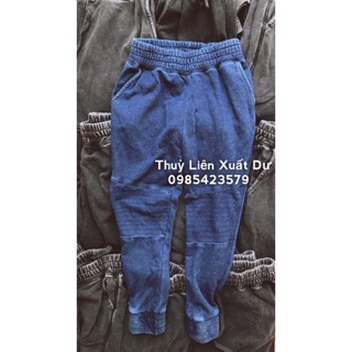 Quần bò giả jeans xanh coban bé trai